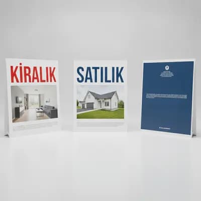 Kiralık, satılık ve iş yeri duyuru afişleri, 50 x 70 cm bristol baskı
